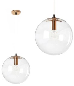 Toolight - Závesné sklenené stropné svietidlo Lassi 25 cm, ružové zlato, OSW-00131