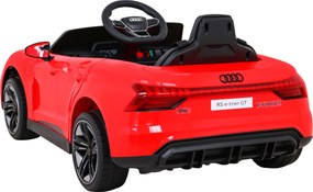 Ramiz Elektrické autíčko Audi RS E-Tron GT pre deti červené + diaľkové ovládanie + pohon 4x4 + rádio MP3 + LED + EVA