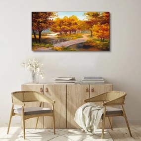 Obraz canvas Park Stromy jesenné lístie