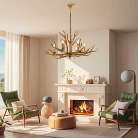 Brilagi - Luster na reťazi DEER 6xE14/10W/230V priemer 102 cm parožie