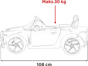 Ramiz Elektrické autíčko Bentley Bacalar pre deti biele + diaľkové ovládanie + EVA + LED audio + pomalý štart