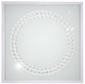 CLX LED nástenné / stropné osvetlenie ALBA, 16W, studená biela, 29x29, hranaté, veľký kruh, biele