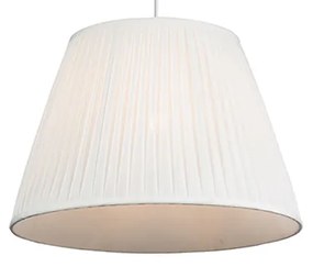 Retro závesná lampa krémová 45 cm - Plisse