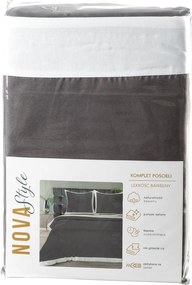 SATÉNOVÉ OBLIEČKY LAURA 160X200 CM, 2 KS 70X80 CM SIVÉ