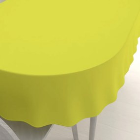 Biante Dekoračný oválny obrus Rongo RG-026 Žltozelený 100x140 cm