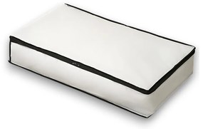 Arte Regal Textilný úložný box na uschovanie oblečenia a posteľnej bielizne, WHITE KIPIT, 105x45x15, biely