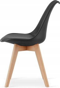 Jedálenská zostava TODI 80cm okrúhly stolový set čierny a 2 stoličky MARK čierne + 2 stoličky MARK čierne  ZADARMO