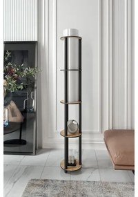 Stojacia lampa s poličkami NOTO 1xE27/40W/230V béžová/čierna