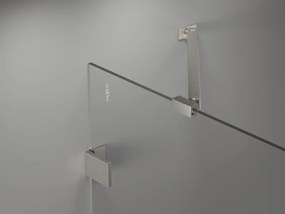 Mexen Lunar-B, výklopný sprchový kút ľavý 80 x 70 cm, 8mm číre sklo, oceľový profil, 832-080-070-97-00-L