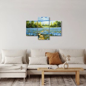 Obraz - Cestička v poli, olejomaľba (90x60 cm)