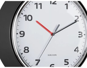 Karlsson 6006BK dizajnové nástenné hodiny čierna, pr. 34 cm