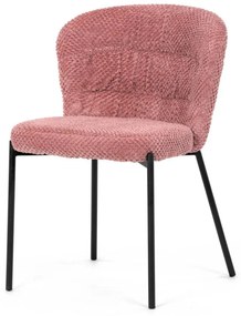 Jídelní židle, růžová, látka bouclé, CT-W1077 PINK2