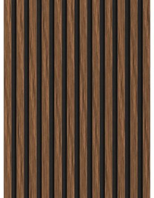 Mexen Lam-F, akustické stenové lamely 275 × 30 cm, plstený podklad 8 mm, technická dyha, mahagón rubínový, S105-275307-3015-013