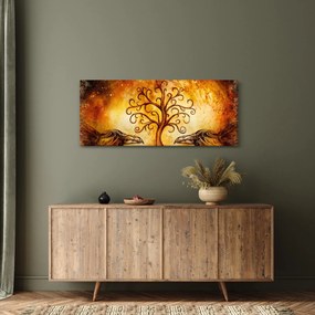 Prírodný abstraktný obraz stromu (120x50 cm)