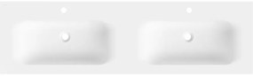 Mexen Vela, dvojumývadlo na zapustenie 161 x 46,5 cm, biela matná, 25231601D