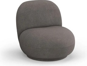 Sivé kreslo z textílie buklé Chuck – Micadoni Home