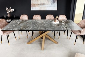 Jedálenský stôl Elegancia Keramika sivý 180-220-260 cm Mramor
