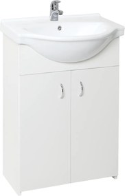 Kúpeľňová skrinka s umývadlom Multi Simple 55,5x42,4 cm biela SIMPLE55WH