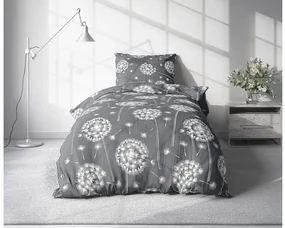 Krepové obliečky DANDELION BLEND sivé Rozmer obliečky: 70 x 90 cm | 140 x 200 cm