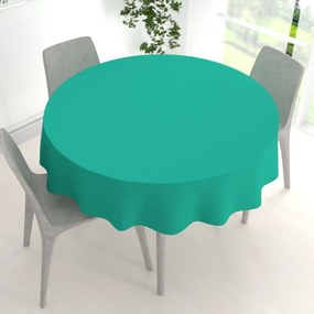 Biante Dekoračný okrúhly obrus Rongo RG-091 Tyrkysovo zelený Ø 120 cm