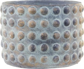 Opálovo-zlatý cementový obal na kvetináč Noyon - Ø 16,5*12,5cm