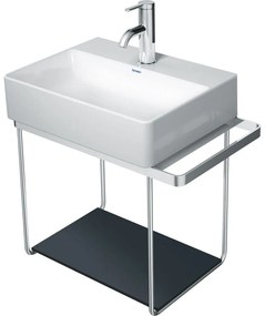 DURAVIT DuraSquare sklenená polička pre kovové podstavce 003109 a 003110, 420 x 264 x 8 mm, čierna, 0099668400