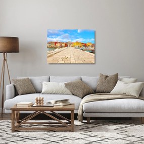 Sklenený obraz - Staré istrijské mesto v Poreči, Chorvátsko (70x50 cm)