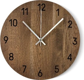 Ručne vyročené nástenné hodiny zo kvalitného dubu  I SENTOP MAS024-3073