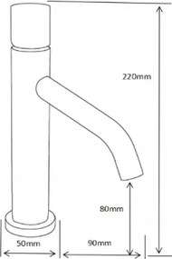 Mexen Rumba One umývadlová batéria, zlatá, 73501-50