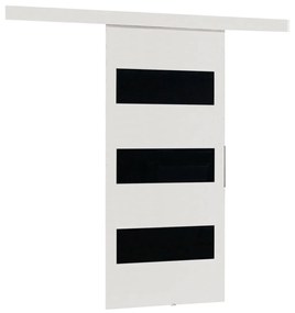 Posuvné dvere Mereno II 80, Farba:: jaseň tmavá / jaseň tmavá + čierny lacobel