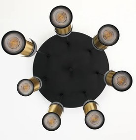 Jupiter 2018 - Luster na lanku ALAS 7xGU10/10W/230V zlatá/čierna