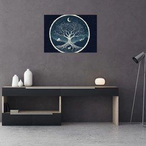 Obraz – Magický strom s jeleňom II. (70x50 cm)