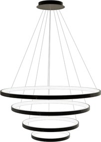 Toolight Toolight, LED stropné svietidlo 20/40/60/80 cm, 82W, 3000K, LHJ014-CP4, čierna, OSW-50005