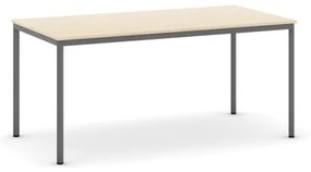 Jedálenský stôl, 1600 x 800 mm, doska dub prírodný, podnož tm. sivá