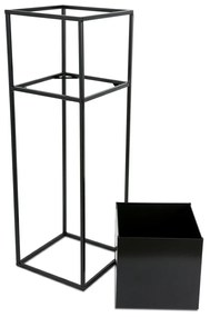 KOVOVÝ KVETINÁČ SO STOJANOM PLAIN 70X24 CM ČIERNA