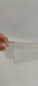 2. akosť - Organizér, vložka do zásuvky, transparentný FLEXI, 4 priehradky, celkom 31x31 cm