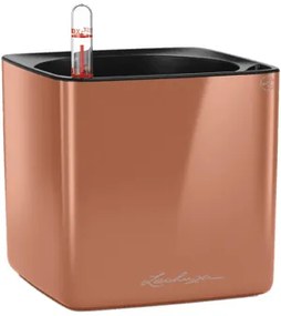 Lechuza Cube Glossy 14 All inclusive set spicy copper highgloss 14x14x14 cm