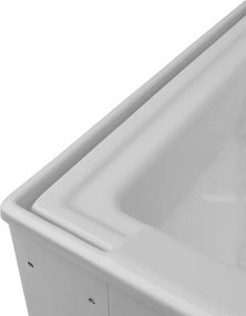 RR Machine Priemyselný sprchový box POLY NEW 80 W-VDK, KRÍDLOVÉ DVERE TEIKO-Farba: Biela, TEIKO-Rozmery: 81x81, TEIKO-Variant: s otvorom pre odpadové…