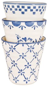 Strömshaga Kameninový Latte cup Marion Square Blue 250 ml