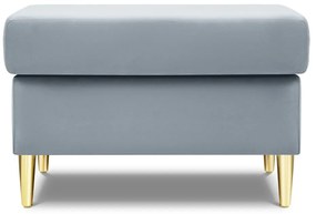 Svetlomodrá zamatová podnožka Kyoto – Cosmopolitan Design