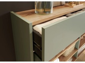 Šalviová zelená skrinka 110x57x22 cm Ameca – Germania