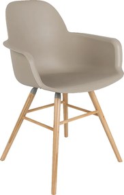 Zuiver Albert Kuip Armchair plastová stolička - Sivohnedá