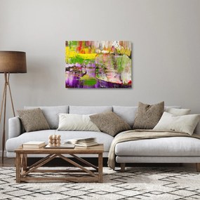 Sklenený obraz abstrakcie - maľba (70x50 cm)