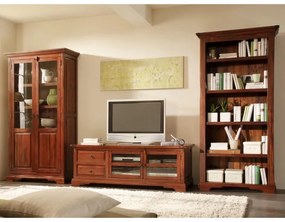 furniture-nabytek.cz - Masívna nástenná polica Catana z borovicového dreva, lakovaná, hnedá – 100×25×25 cm