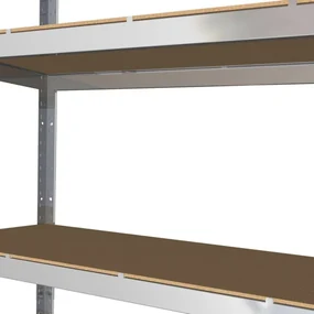 Bestent Kovový Regál Série PRIMO 180x100x40 5 políc Nosnosť 500 KG- Pozinkovaný