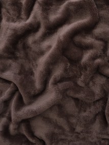 Deka mikroplyš Exclusive 150 × 200 cm – Laura tmavo hnedá