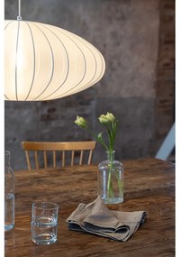 Biele závesné svietidlo s textilným tienidlom ø 60 cm Florence – Markslöjd