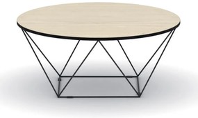 Okrúhly konferenčný stôl WIRE, priemer 105 cm, dub prírodný