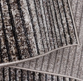 DY Sivo-hnedý koberec s pruhovaným vzorom Panamero 23 Rozmer: 80x150 cm