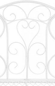 Rustikálna kovová lavička Tar - Biela